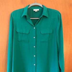 Emerald Green LOFT Blouse